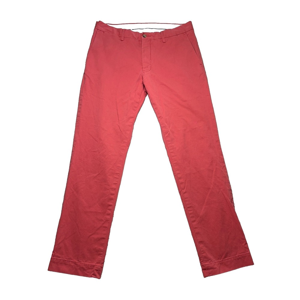Polo Ralph Lauren Pants Mens 32x30 Red Stretch Slim Fit Casual Chino Preppy